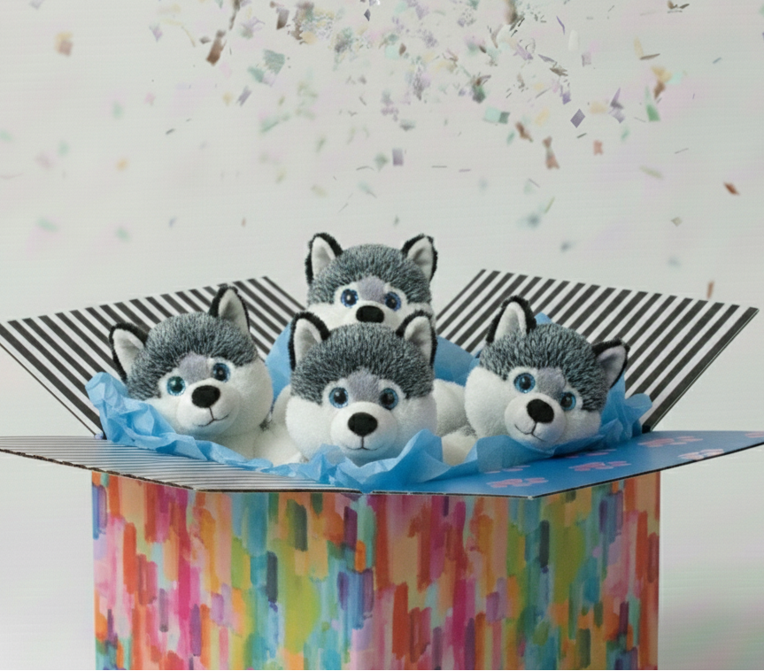 Husky Plush Party Pack (4)